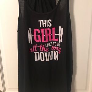 Black Quote Workout Racerback Tank